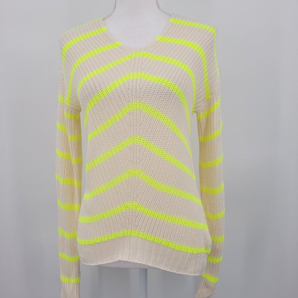Freshman 1996 Striped Retro Loose Knit Sweater